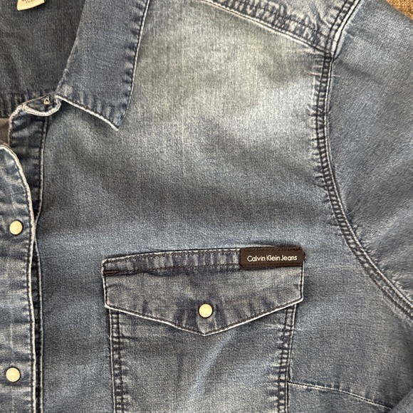 Calvin Klein Jeans Indigo Button-Down Shirt - Picture 5 of 5